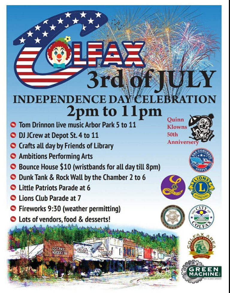 3rd of July Celebration Colfax Area Chamber of Commerce